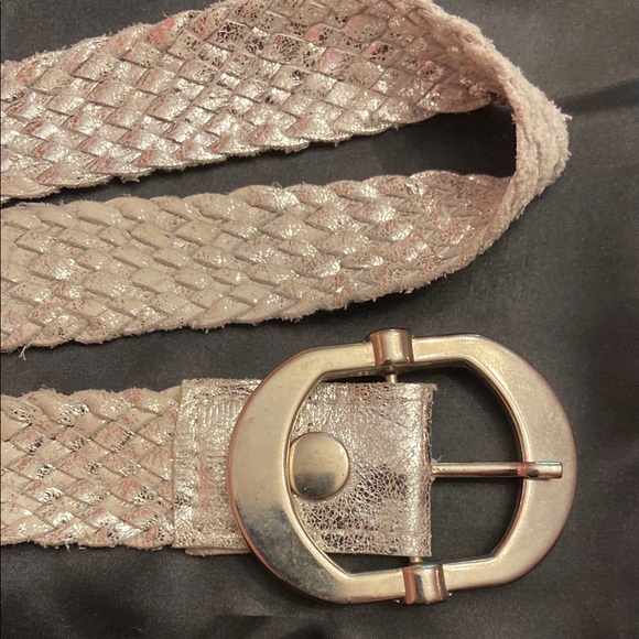 Vintage Elegant Cream and Silver Braided Belt Set - Picture 4 of 16